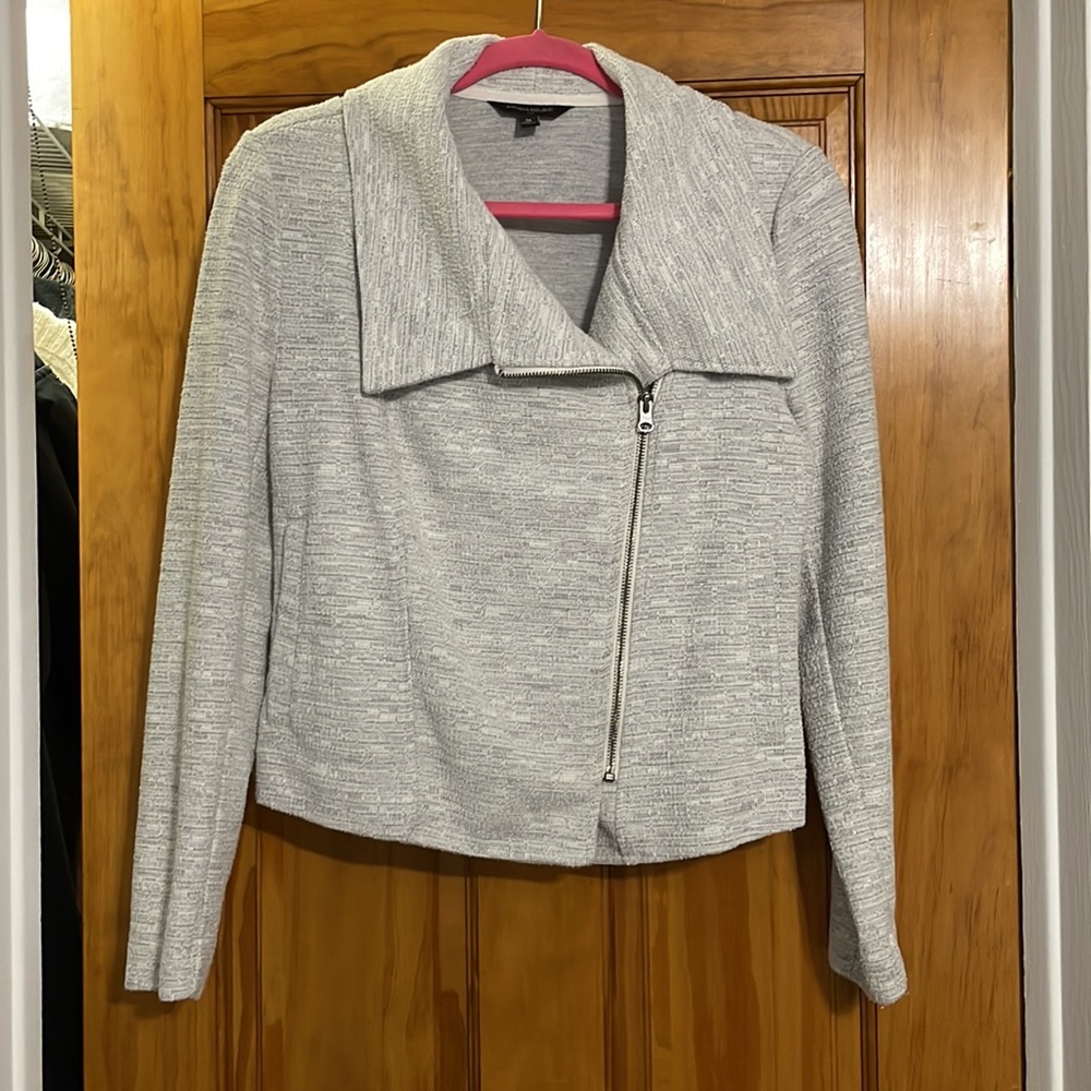 Banana Republic grey zip up jacket blazer